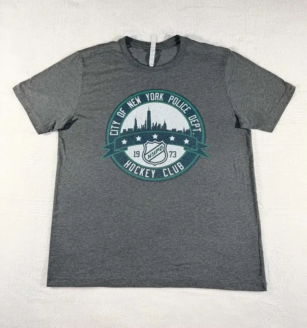Barstool Sports City of New York Police Dept. Hockey Club Gray T-Shirt, L
